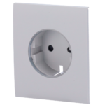 Tapa central para enchufe inteligente tipo F - Compatible con AJ-OUTLETCORE-SMART - Indicador LED sobre estado del enchufe y consumo - Botón táctil para control manual - Retroalimentación LED - Color niebla