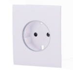 Tapa central para enchufe inteligente tipo F - Compatible con AJ-OUTLETCORE-SMART - Indicador LED sobre estado del enchufe y consumo - Botón táctil para control manual - Retroalimentación LED - Color blanco