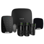 Kit de alarma profesional - Certificado Grado 2 - Comunicación Ethernet / dual SIM  - Inalámbrico 868 MHz Jeweller y Wings - Ajax HUB 2, 2 PIRCAM PhOD, 1 detector PIR - 1 mando, 1 teclado y 1 sirena interior