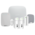 Kit de alarma profesional - Certificado Grado 2 - Comunicación Ethernet / dual SIM 4G - Inalámbrico 868 MHz Jeweller y Wings - Ajax HUB 2 4G, 2 PIRCAM PhOD, 1 teclado - 1 contacto magnético,1 mando y 1 sirena interior