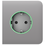 Tapa lateral para enchufe inteligente tipo F - Compatible con AJ-OUTLETCORE-SMART - Indicador LED sobre estado del enchufe y consumo - Botón táctil para control manual - Retroalimentación LED - Color niebla