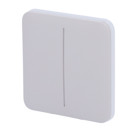 Panel táctil para interruptor de luz doble  - Compatibilidad con AJ-LIGHTCORE-2G - Retroiluminación LED - Panel táctil sin contacto - Color niebla - Ajax - LightSwitch SoloButton
