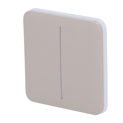 Panel táctil para interruptor de luz doble  - Compatibilidad con AJ-LIGHTCORE-2G - Retroiluminación LED - Panel táctil sin contacto - Color oliva - Ajax - LightSwitch SoloButton