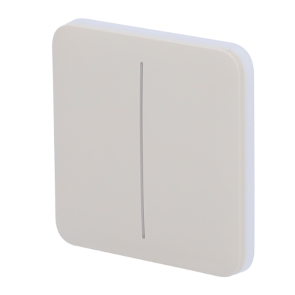 Panel táctil para interruptor de luz doble  - Compatibilidad con AJ-LIGHTCORE-2G - Retroiluminación LED - Panel táctil sin contacto - Color ostra - Ajax - LightSwitch SoloButton