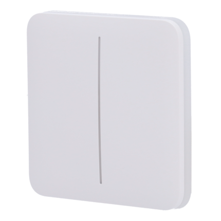 Panel táctil para interruptor de luz doble  - Compatibilidad con AJ-LIGHTCORE-2G - Retroiluminación LED - Panel táctil sin contacto - Color blanco - Ajax - LightSwitch SoloButton