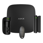 Kit de alarma profesional - Certificado Grado 2 - Comunicación Ethernet y dual SIM GPRS - Inalámbrico 868 MHz Jeweller y Wings - Ajax HUB 2, 1 PIRCAM - 1 Contacto magnético y 1 mando