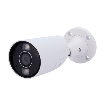 Cámara IP Bullet 5 Megapixel Ajax – 1/2.8" Progressive Scan CMOS – Lente 4 mm | Ranura MicroSD hasta 256GB – IR 50 m | Luz blanca 50 m | PoE 802.3at/af – Con Inteligencia Artificial – Color Blanco