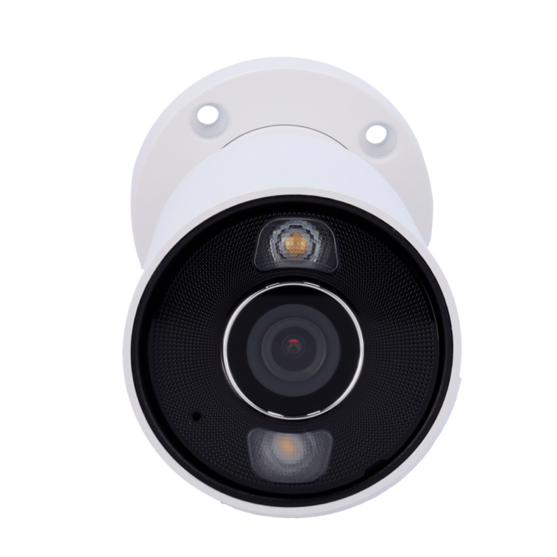 Cámara IP Bullet 5 Megapixel Ajax – 1/2.8" Progressive Scan CMOS – Lente 4 mm | Ranura MicroSD hasta 256GB – IR 50 m | Luz blanca 50 m | PoE 802.3at/af – Con Inteligencia Artificial – Color Blanco