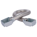 Protector de cables para puertas con paso flexible metálico