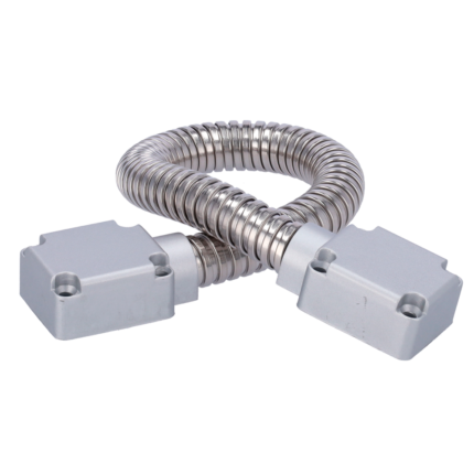 Protector de cables para puertas con paso flexible metálico
