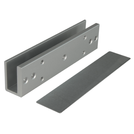 Soporte en U para cerradura de puerta de cristal sin marco